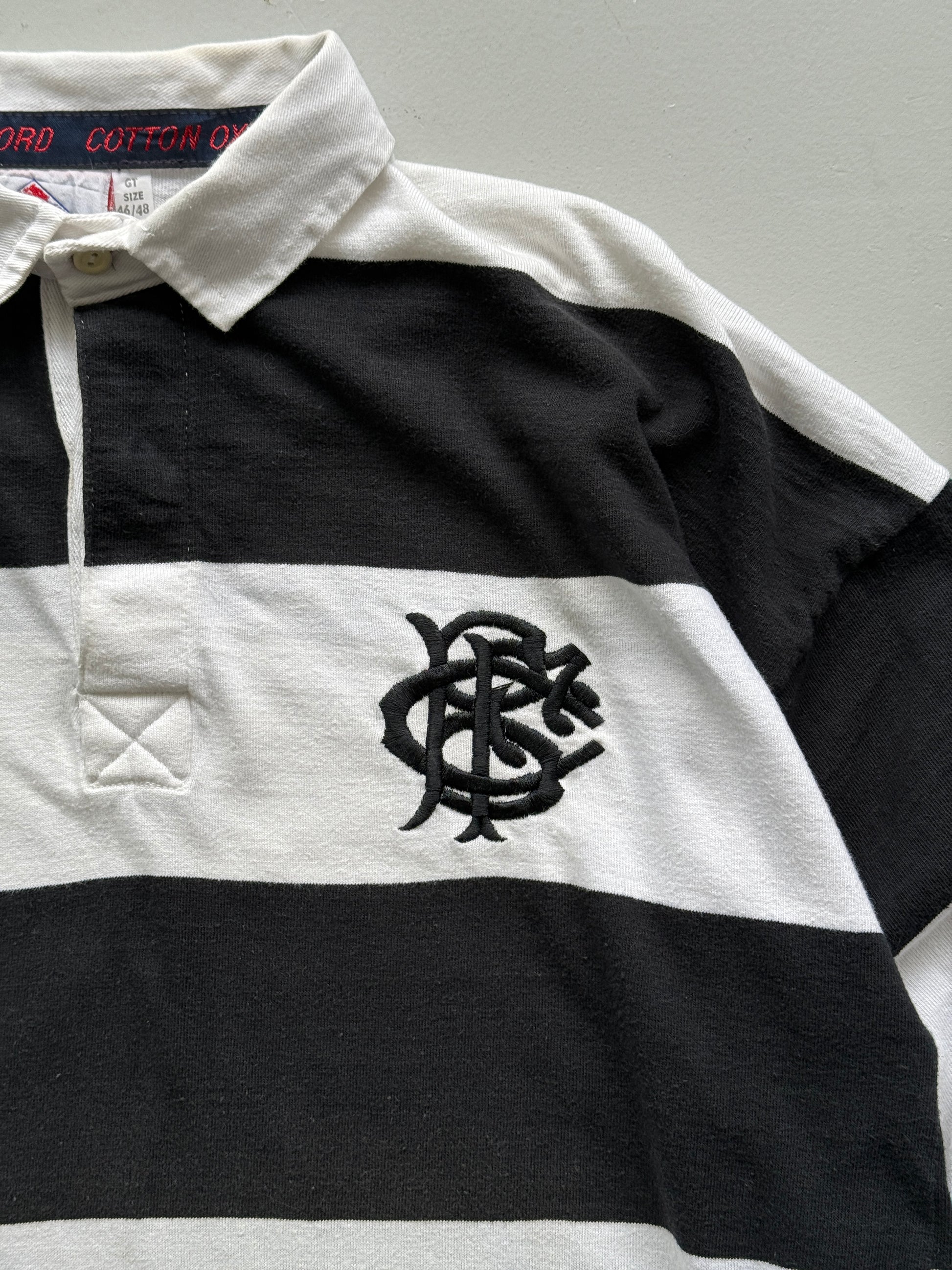 White Barbarians 1996 90's Vintage Rugby Jersey Polo Shirt - Large