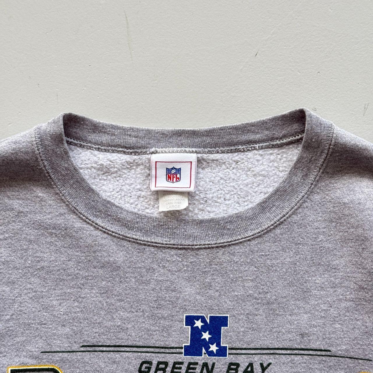 Grey Green Bay Packers 00's Graphic Vintage Sweatshirt - Large
