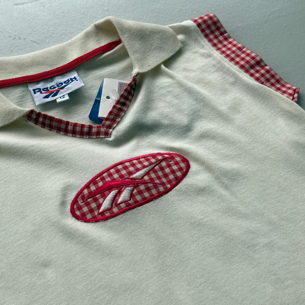 Cream Reebok 90s Deadstock Baby T-Shirt Vest - Size 10