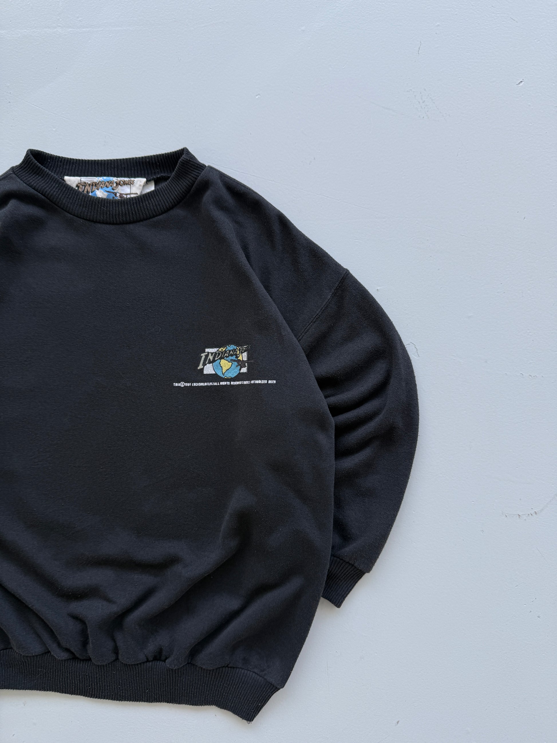 Indiana Jones The Legend 90's Vintage Graphic Sweatshirt - Kids Medium