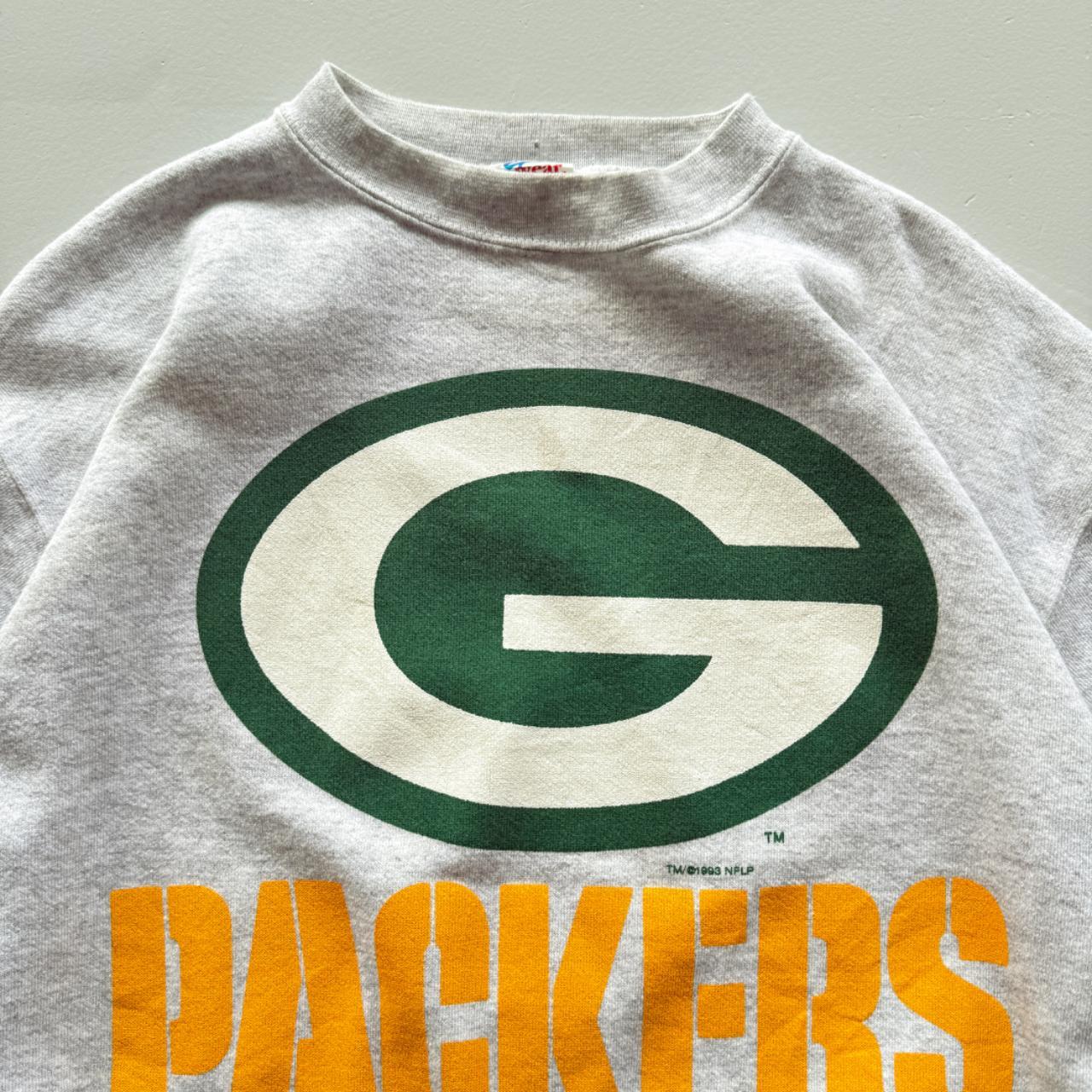 Grey Green Bay Packers NFL 90's Graphic Sweatshirt - Large