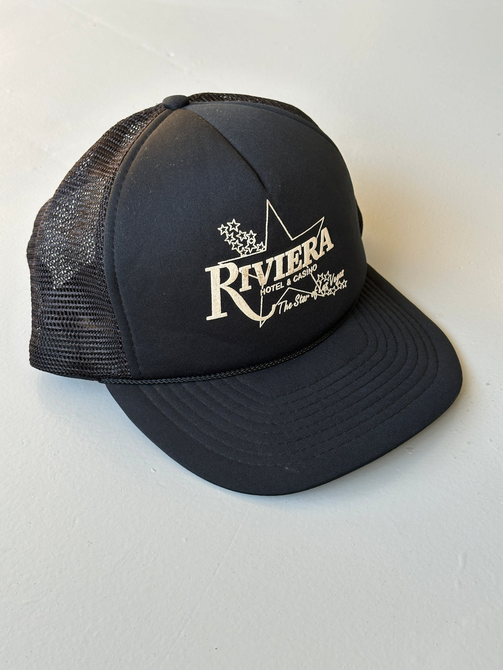 Black Riviera Hotel & Casino Las Vegas Vintage Foam & Mesh SnapBack Trucker Cap
