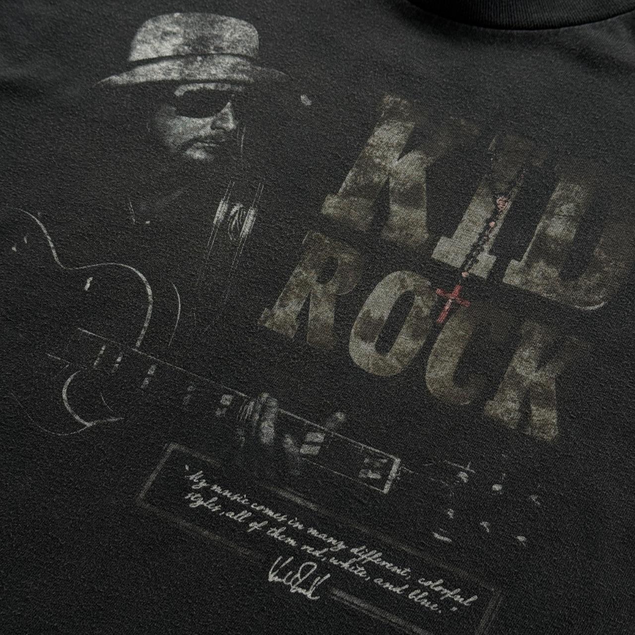 Faded Black Kid Rock 90s Vintage Graphic Band T-Shirt - Small