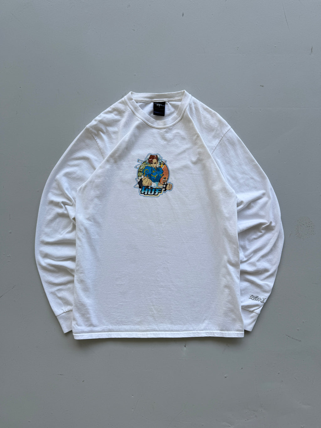 White HUF Skateboarding x Street Fighter Vintage Long Sleeve T-Shirt - Small