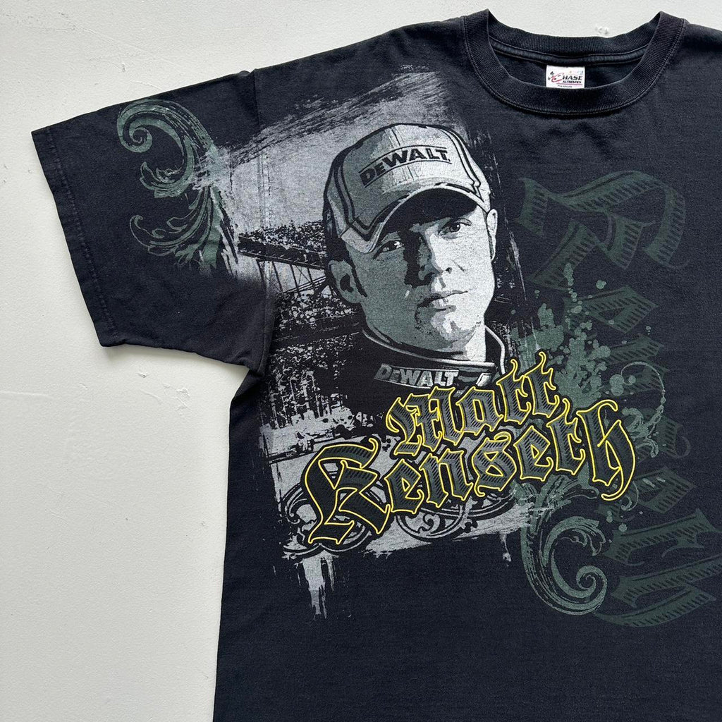 Black Nascar Y2K Tribal Vintage T-shirt - 2XL