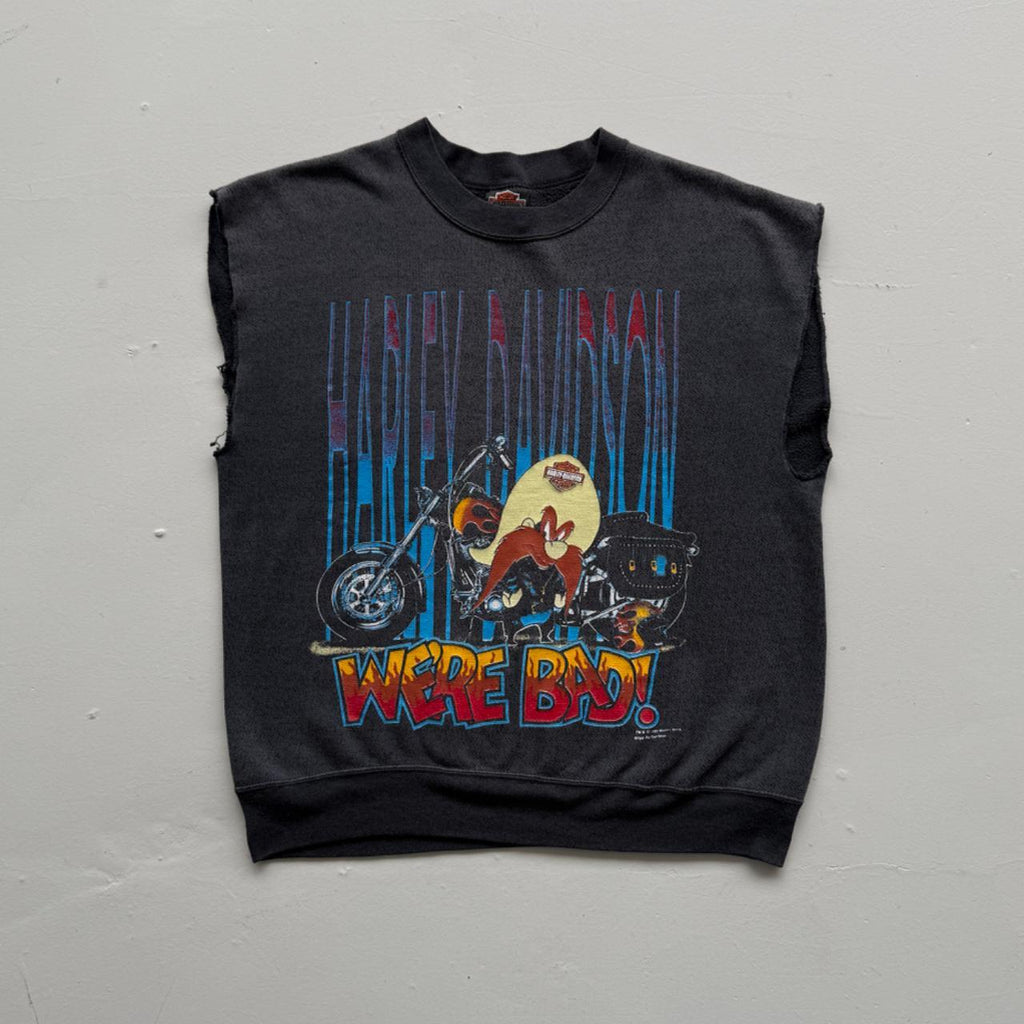 Blue Harley Davidson 90s Vintage Graphic Sweater Vest - Medium