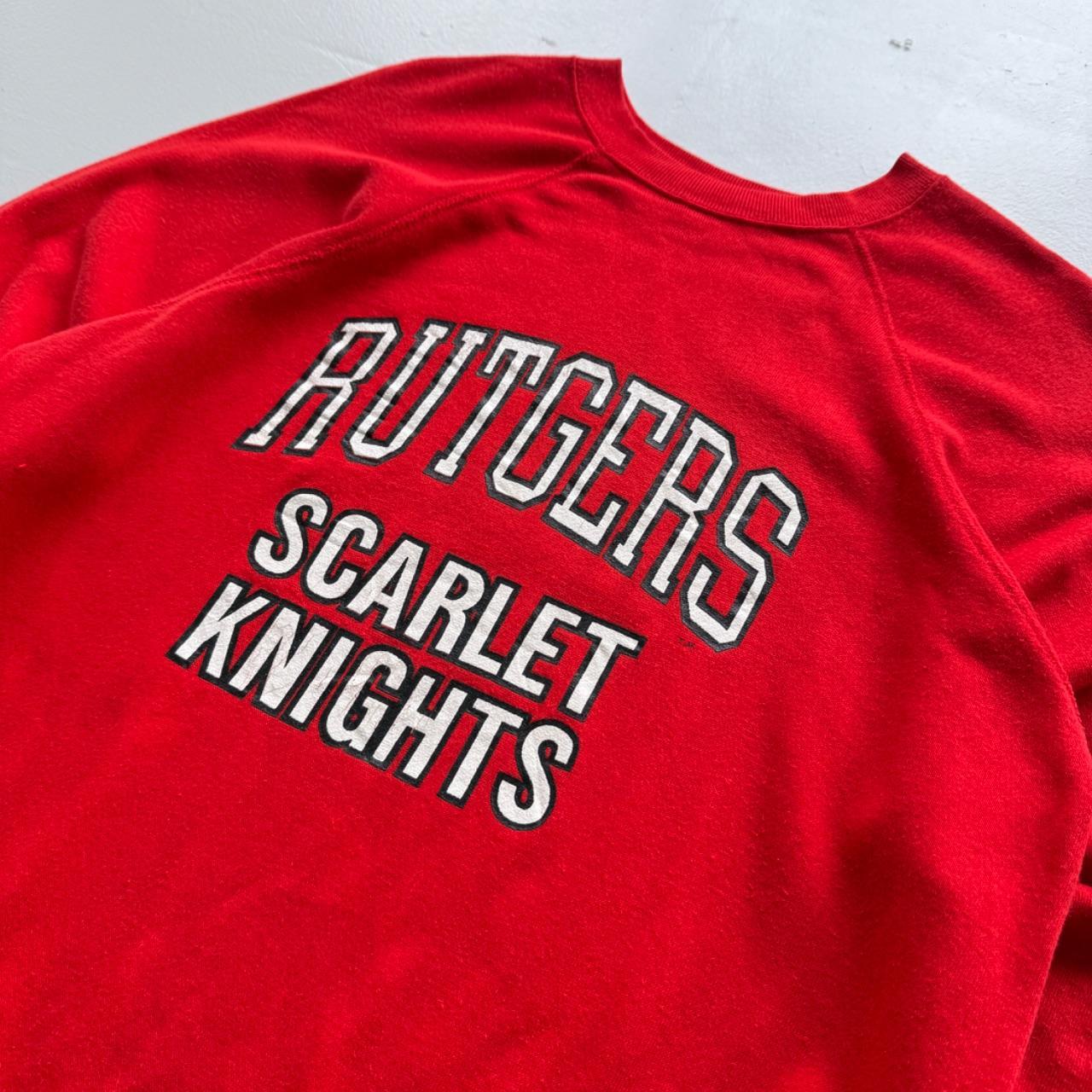 Red Rutgers College 90’s Vintage Graphic Sweatshirt - Small