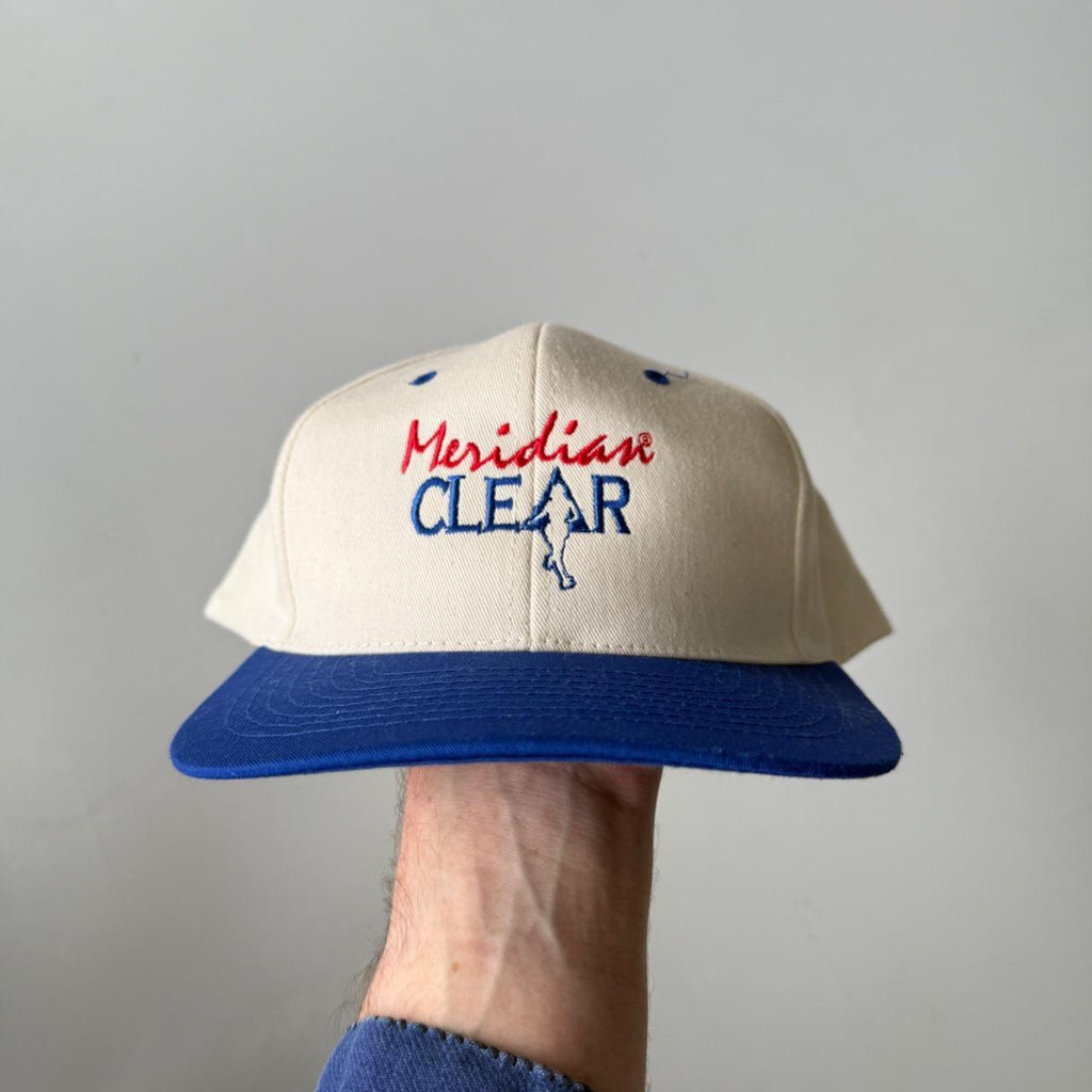 Cream Blue Mesidian Clear Vintage Cotton SnapBack Trucker Cap