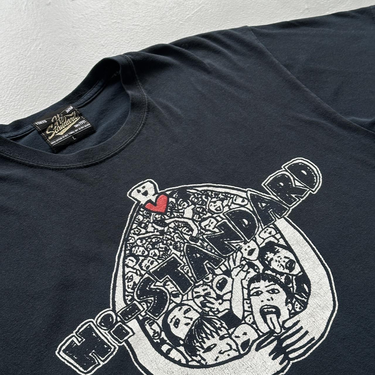 Black Hi-Standard Tokyo Japanese Record Label Rare 90s Vintage Graphic T-Shirt - Large