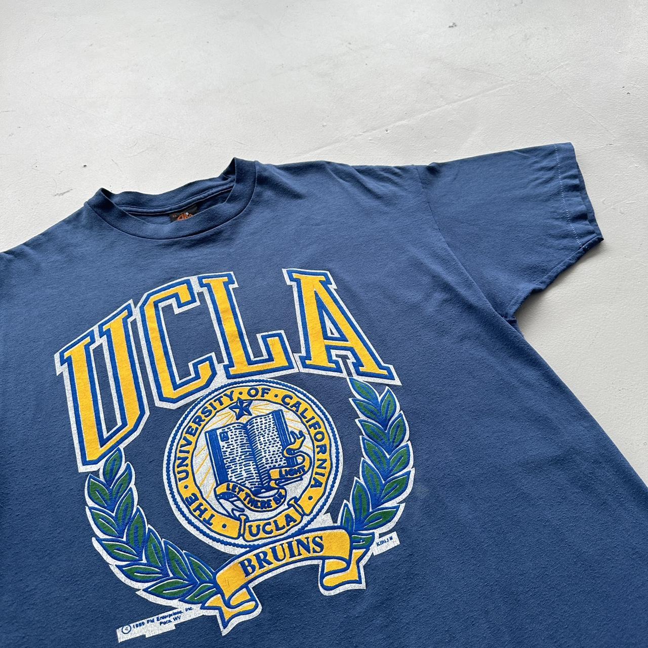 Over-dyed Navy UCLA University Vintage 90's T-shirt - Large