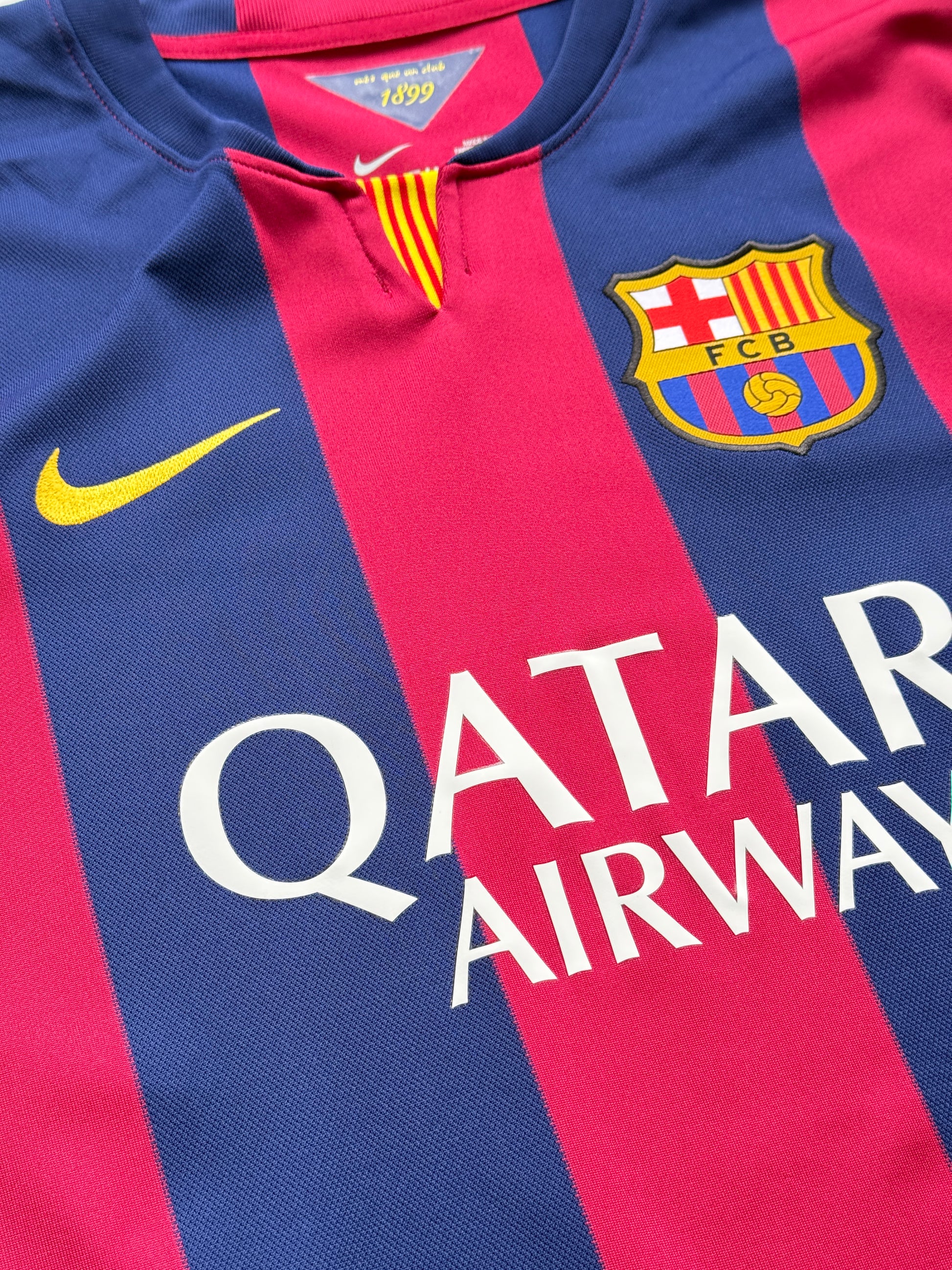 Nike FC Barcelona Qatar Airways 2014 Home Football Shirt - 2XL