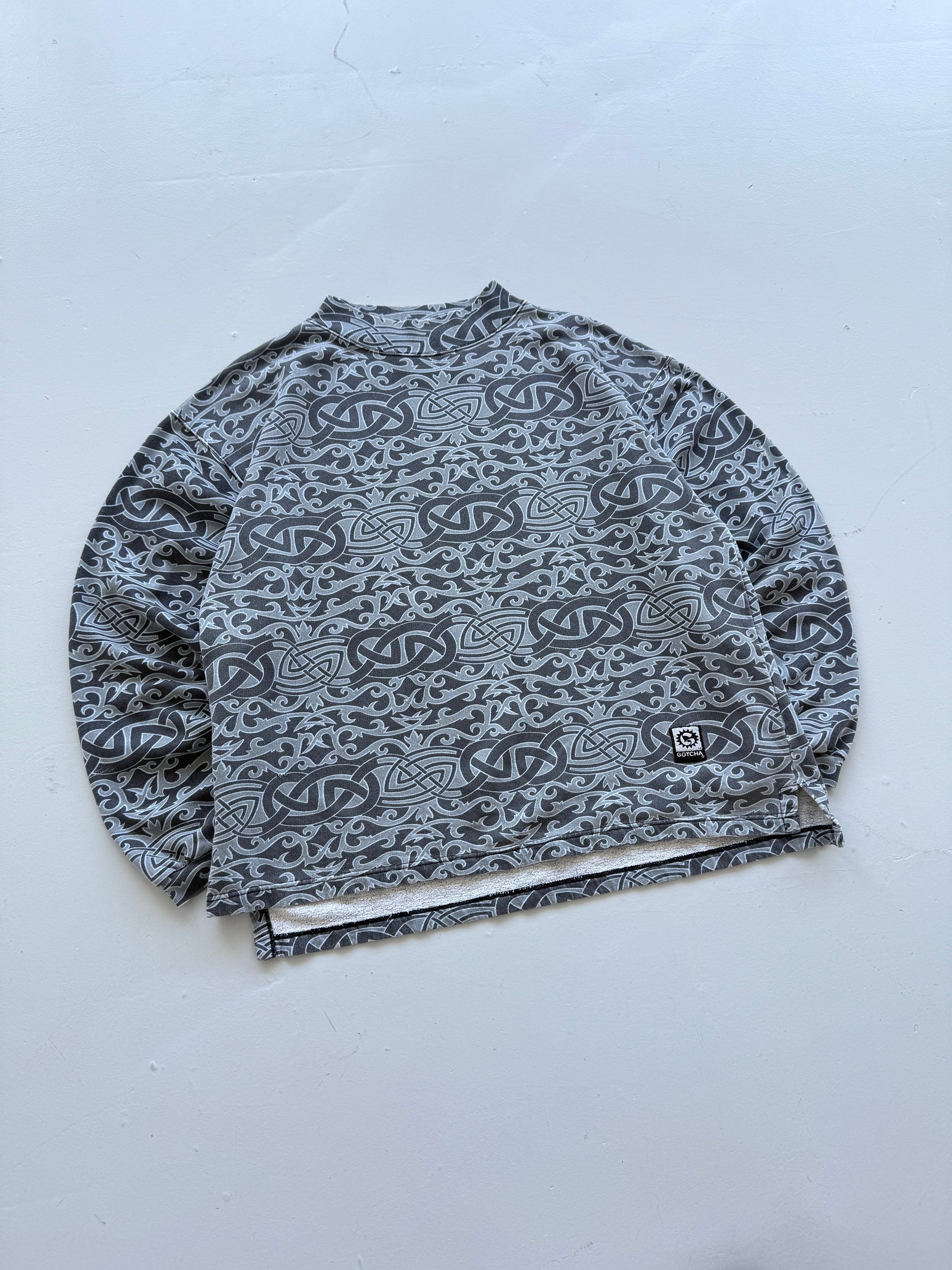 Gotcha All-Over Print 90's Vintage Surf Sweatshirt - Medium Oversized