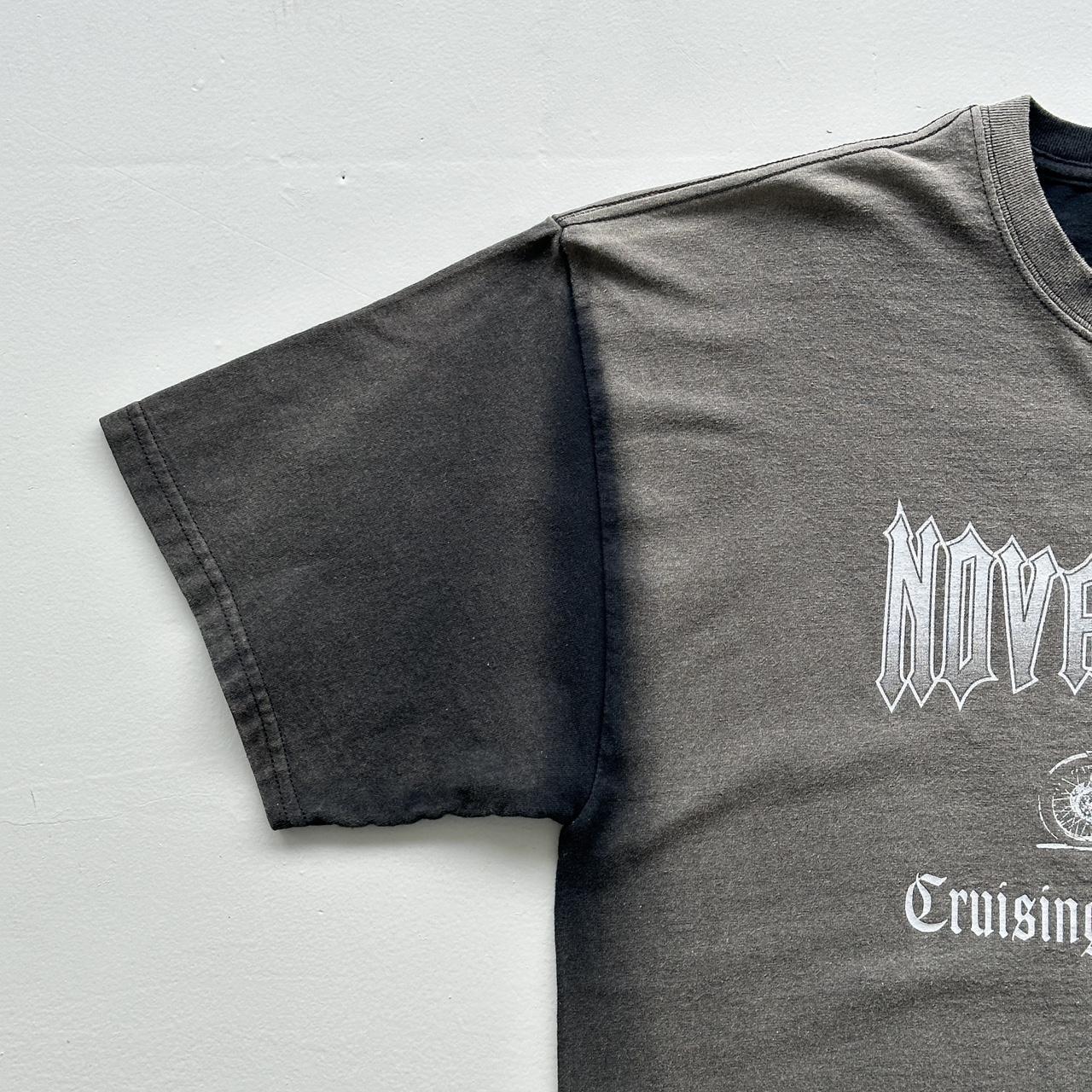 Black Faded Nova Scotia Biker Vintage 00's Graphic T-shirt - Large