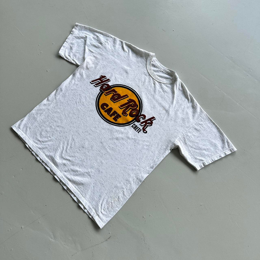 Grey Marl Hard Rock Cafe Crete Vintage T-shirt - Boxy XL