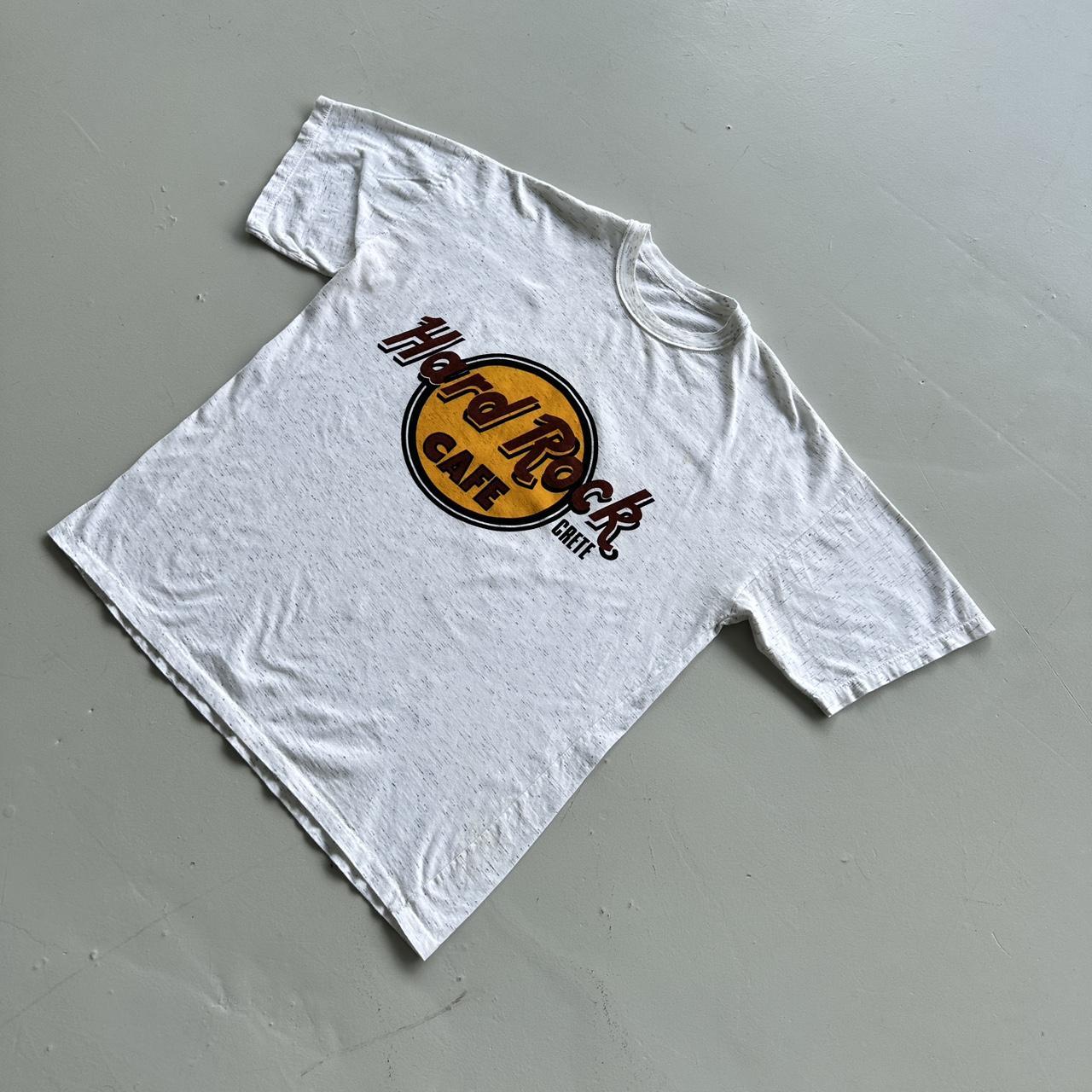 Grey Marl Hard Rock Cafe Crete Vintage T-shirt - Boxy XL