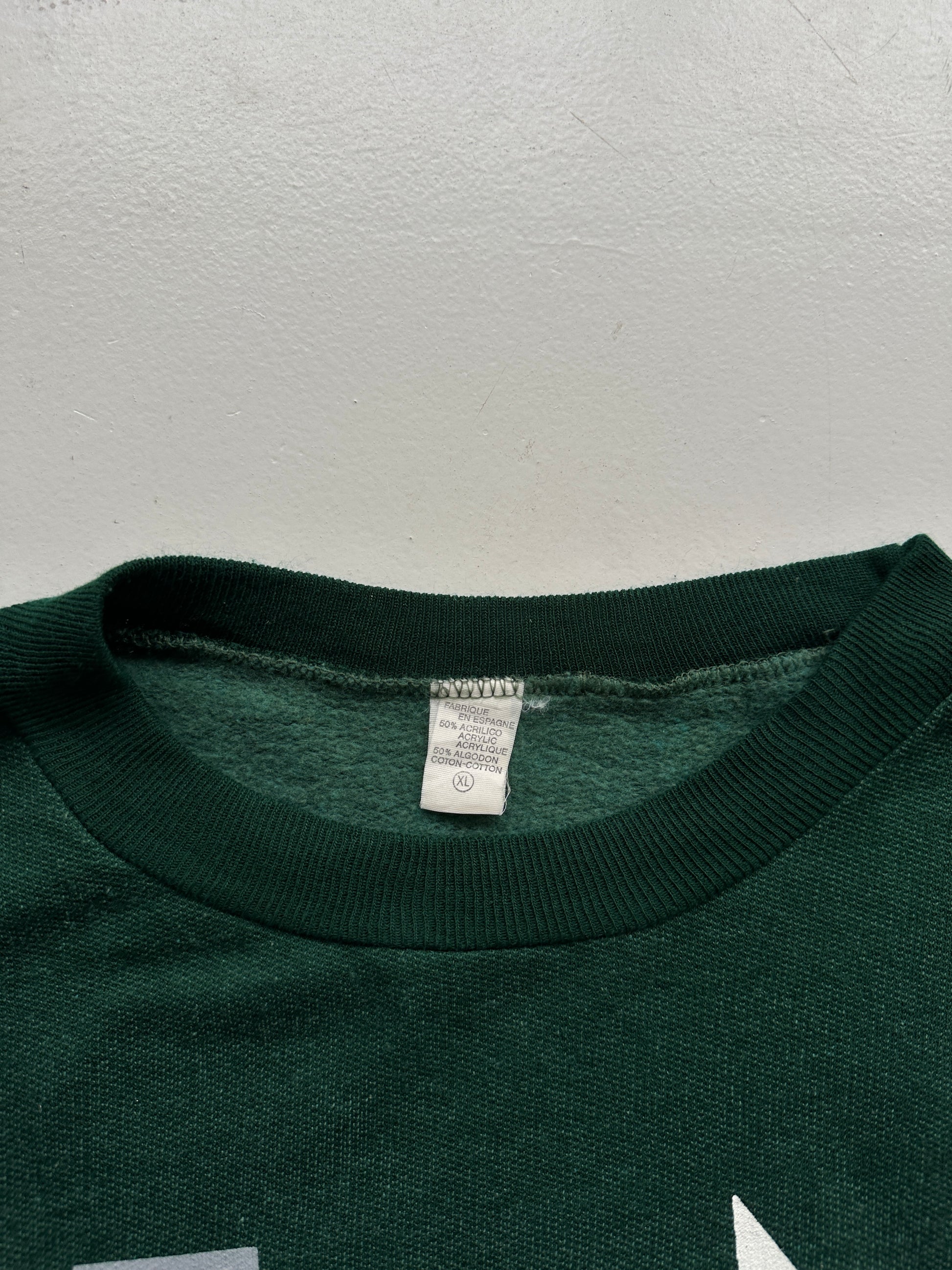 Green NFL 90's Vintage Graphic Sweatshirt Jumper - Large