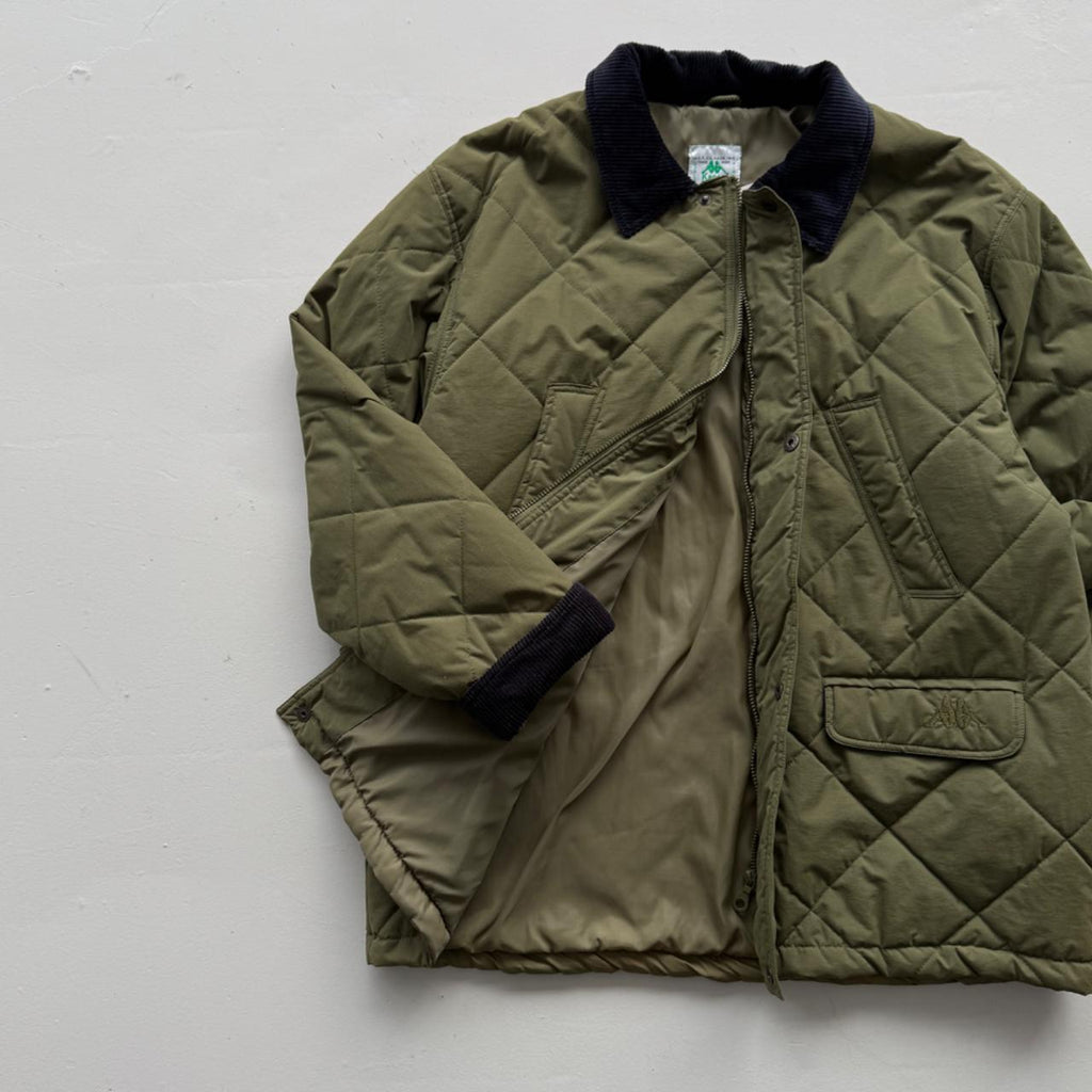 Green Kappa 90's Heavy Duty Quilted Jacket - XL
