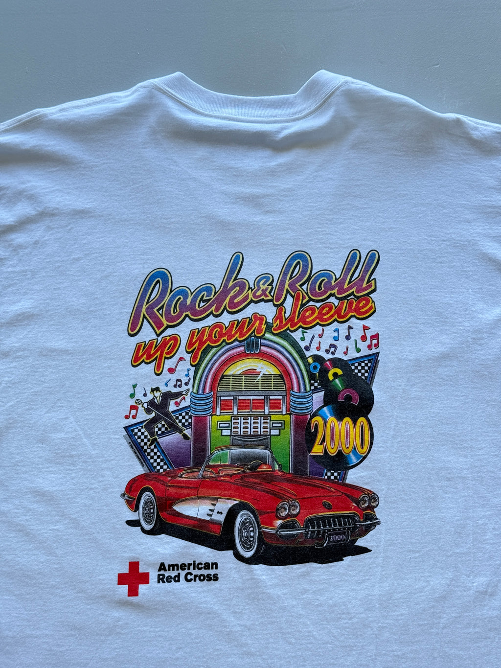 American Red Cross Rock & Roll Up Your Sleeve 2000 Vintage T-Shirt - XL