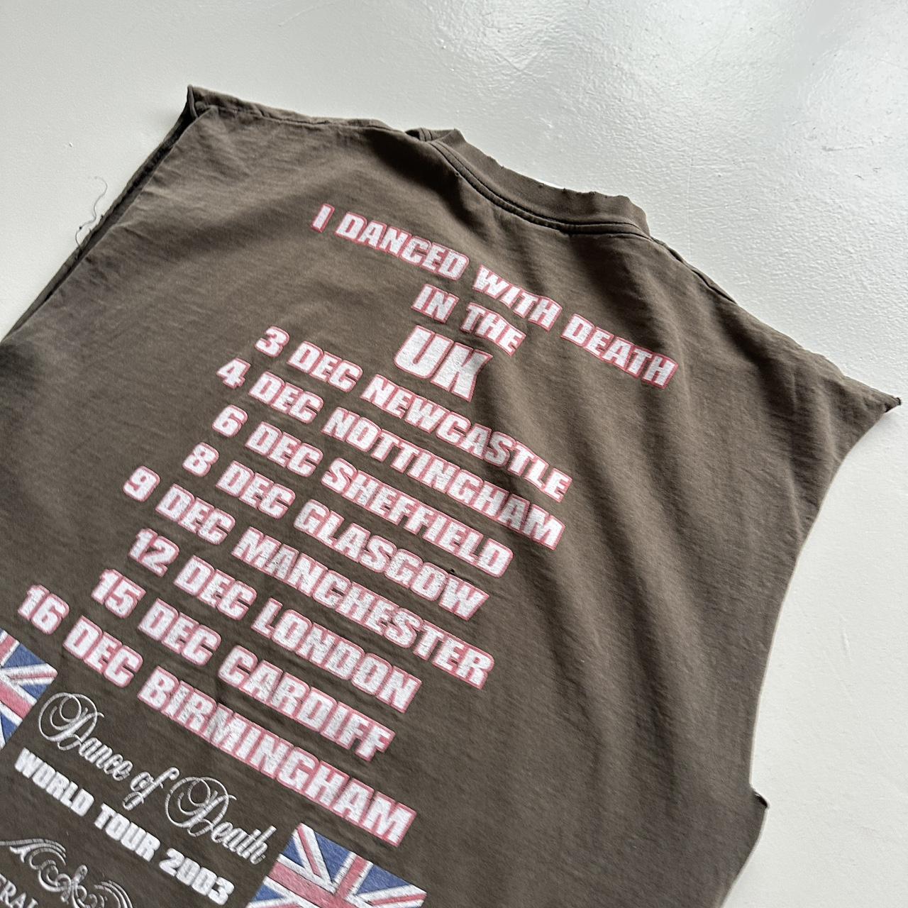 Faded Grey Iron Maiden 2004 Vintage Graphic Hand-cut Band Tshirt Vest - Large