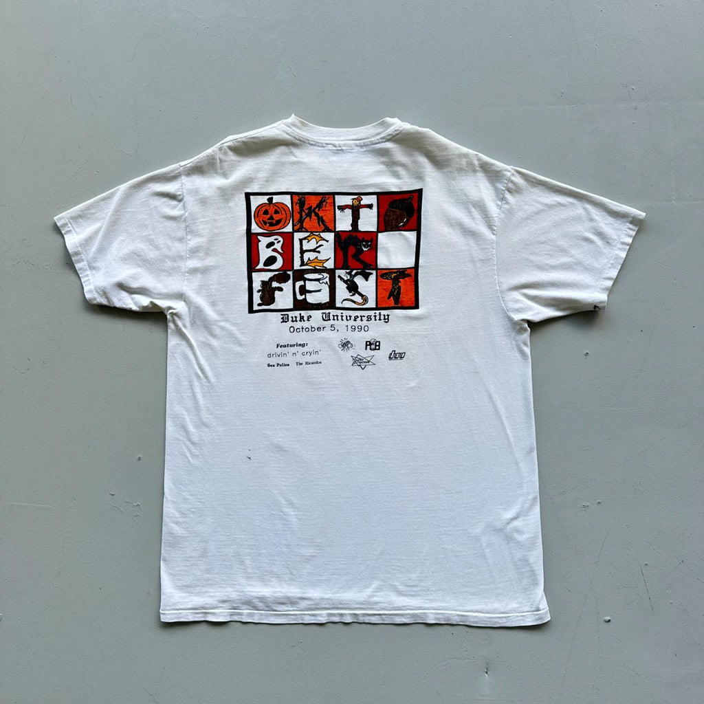 White Oktoberfest Vintage 90's T-shirt - XL
