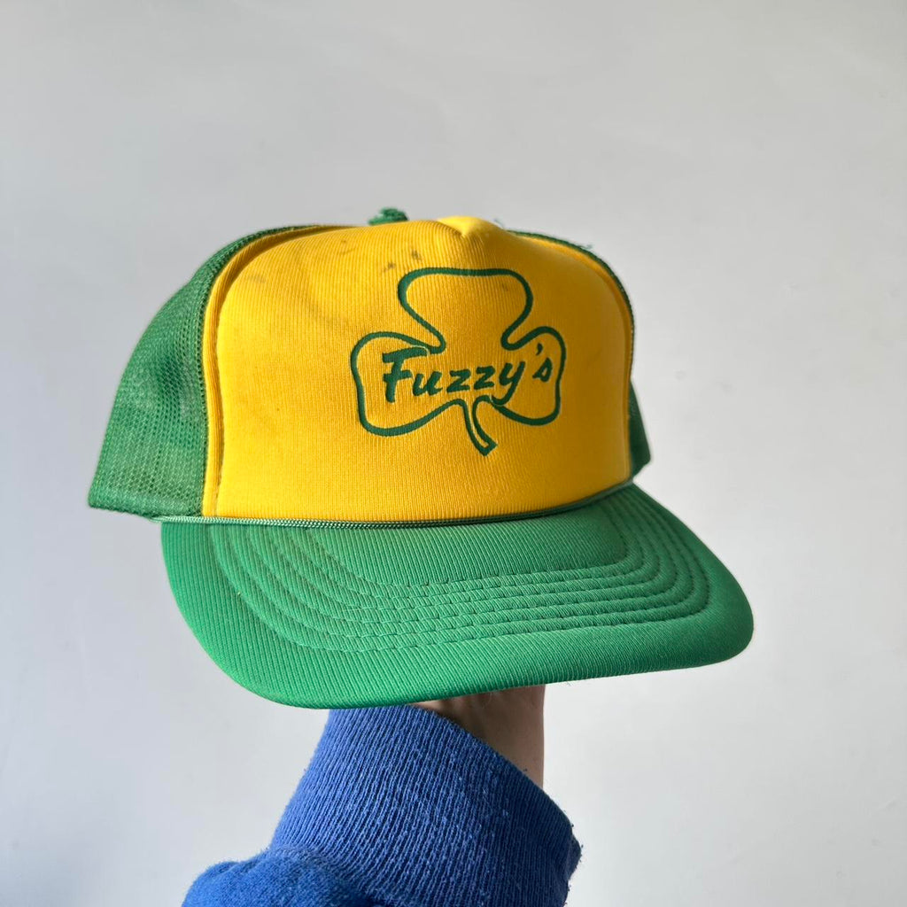 Green and Yellow Fuzzy’s Irish Mesh and Foam Trucker SnapBack Cap