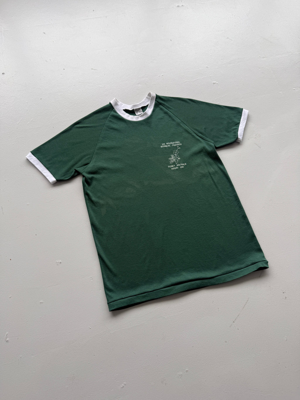 Green International Botanical Congress 80's Vintage Ringer T-Shirt - Small