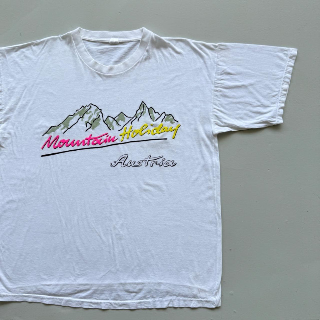 White Mountain Holiday 80s Tourist Vintage T-shirt - XXL