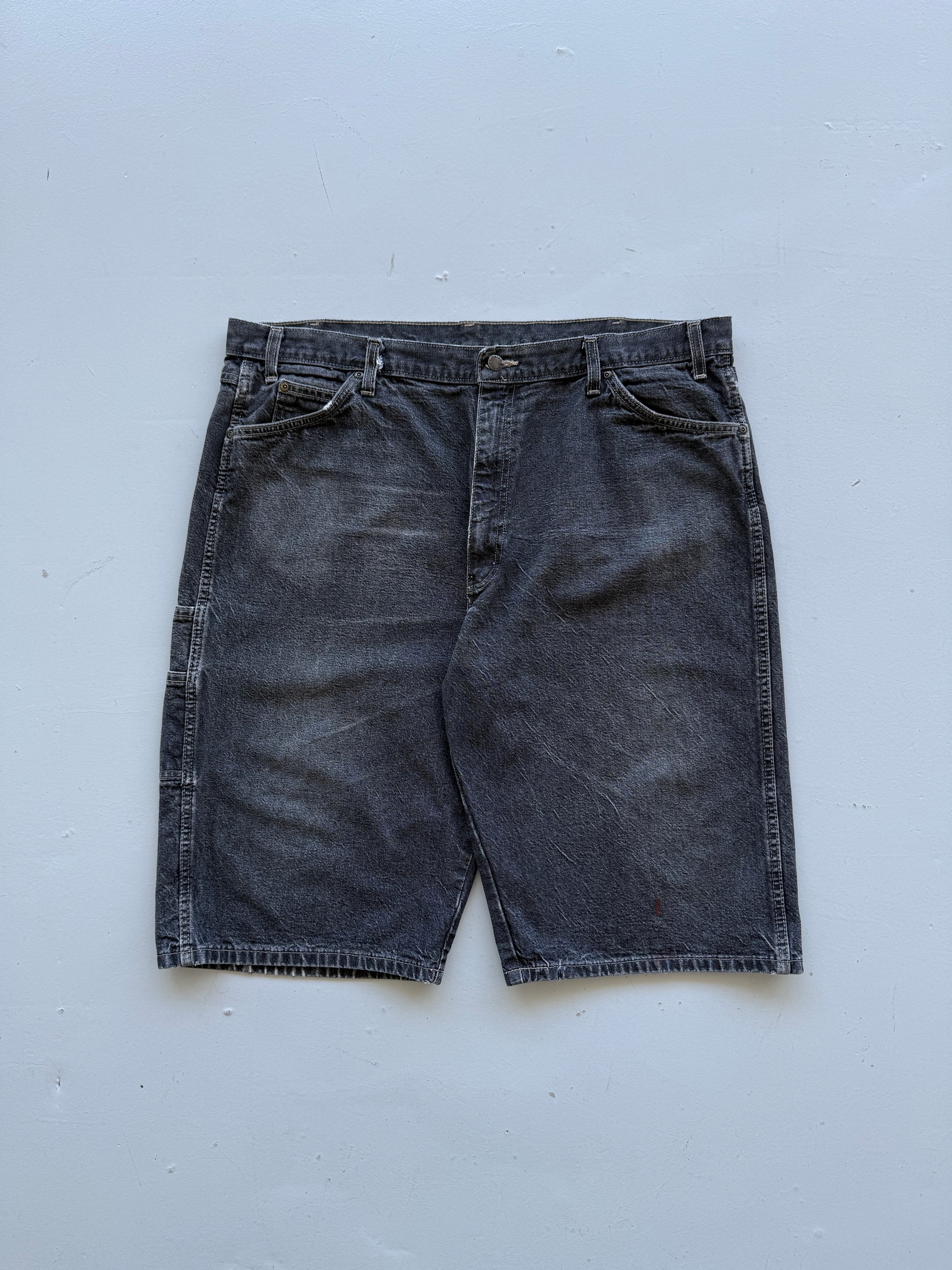 Grey Dickies 00's Vintage Denim Workwear Jean Shorts - W42 x L13