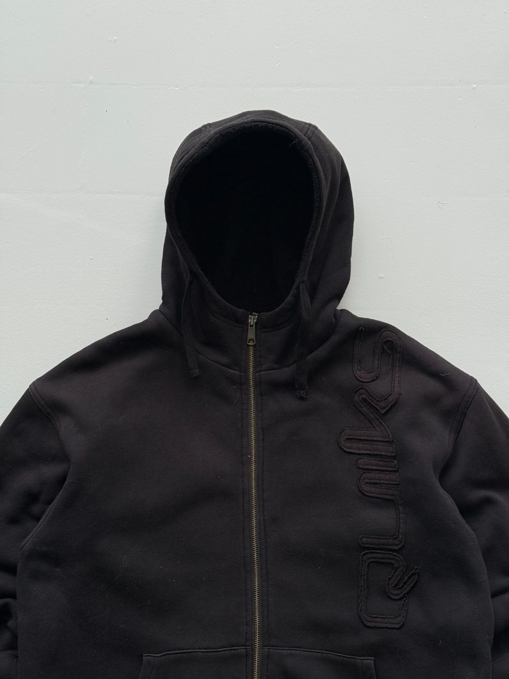 Quiksilver Sherpa Lined Y2K Vintage Zip-Up Hoodie - Large