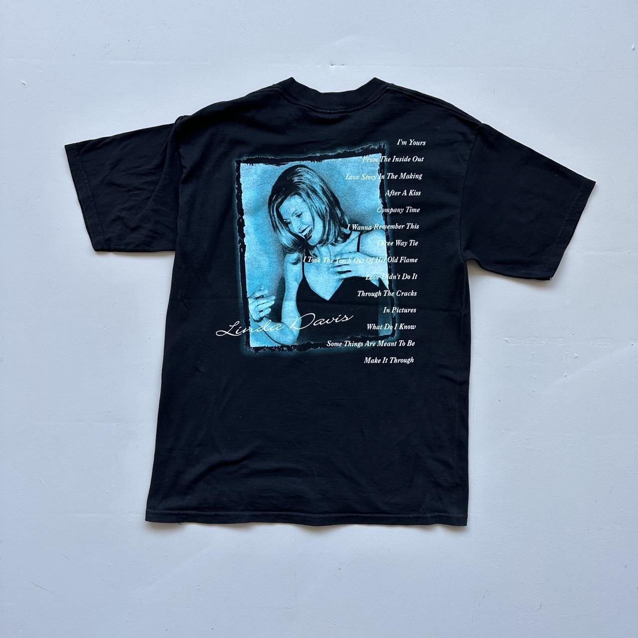 Linda Davies Black 90s Vintage T-shirt - Large