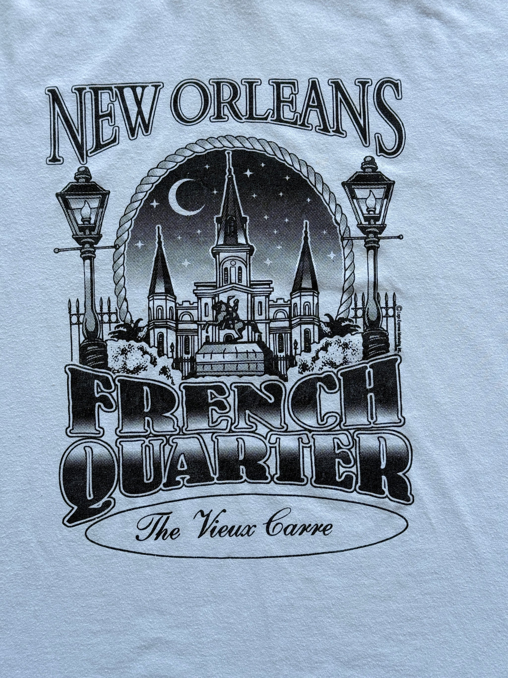 White New Orleans 00's Vintage Tourist Graphic T-Shirt - XL