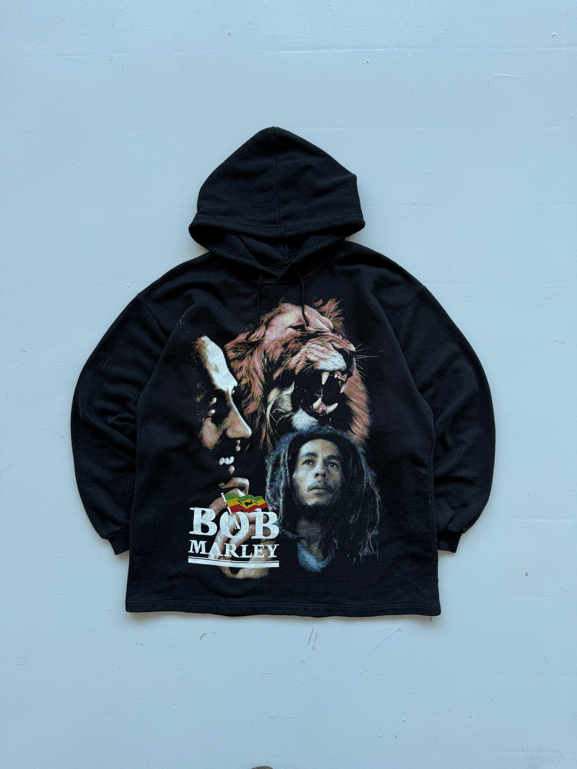Black Bob Marley 90's Vintage Graphic Hoodie Jumper - XL