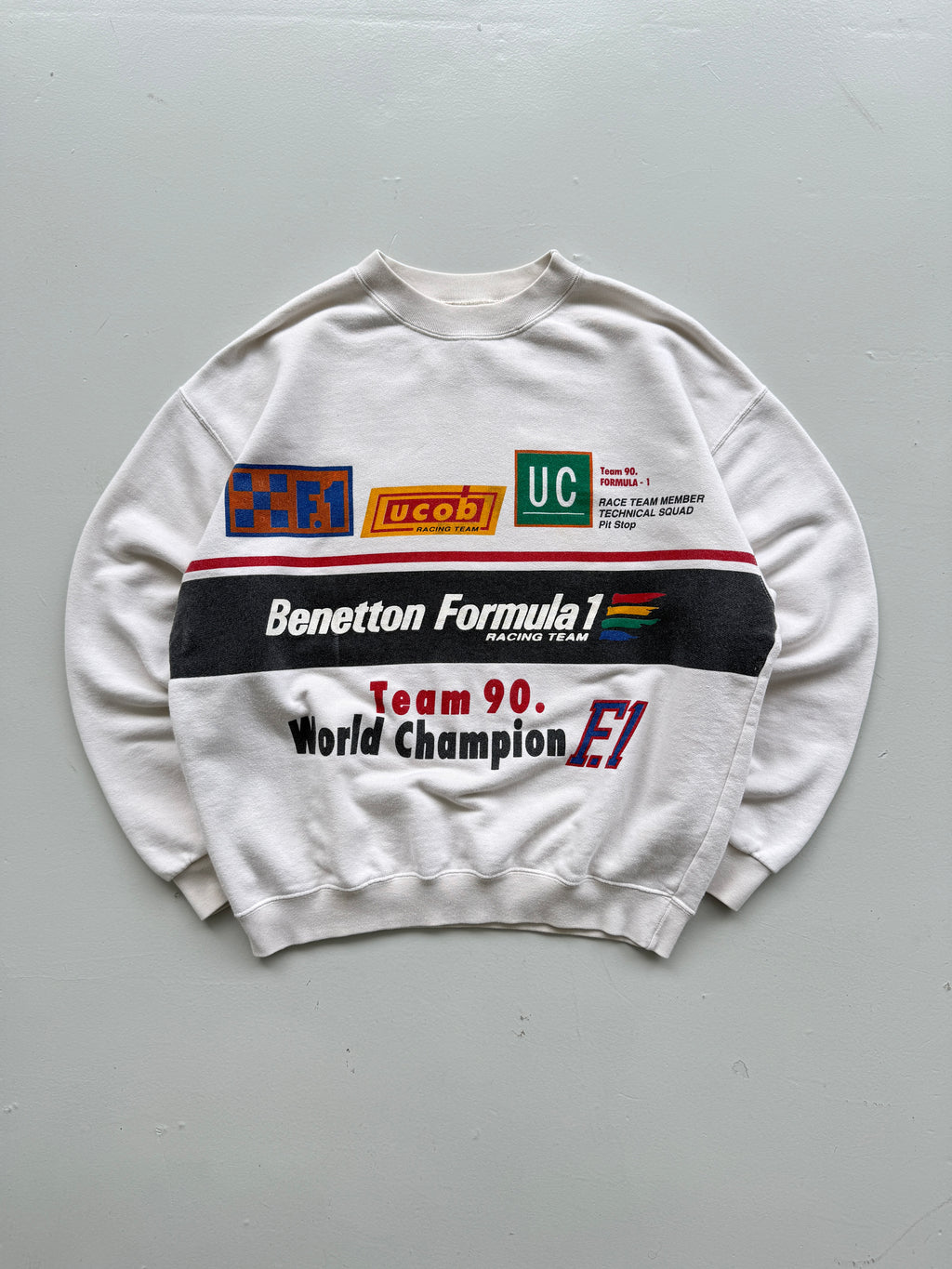Benetton Formula 1 Team 90 World Champion Made in Italy Vintage Sweatshirt - Med