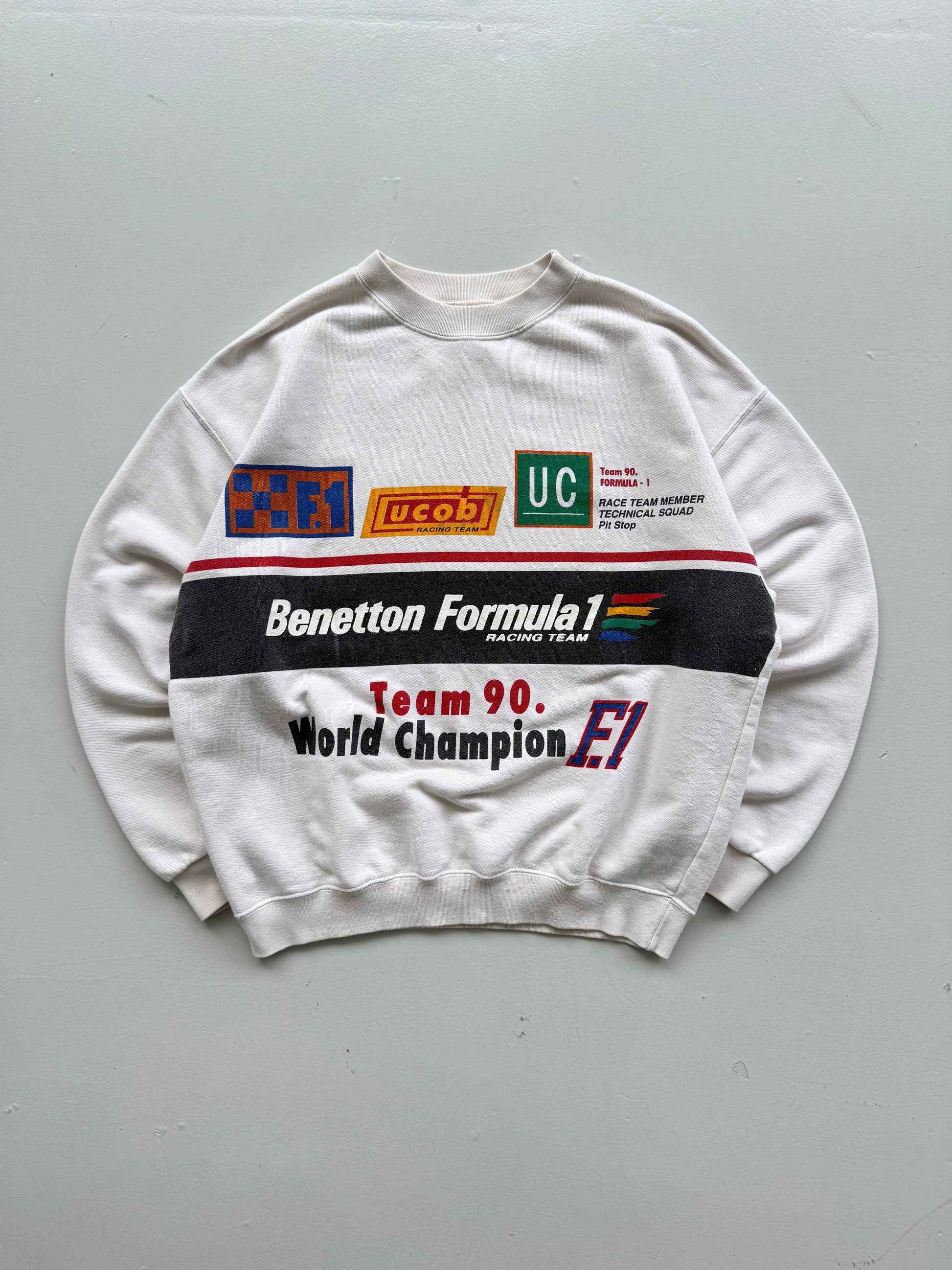 Benetton Formula 1 Team 90 World Champion Made in Italy Vintage Sweatshirt - Med