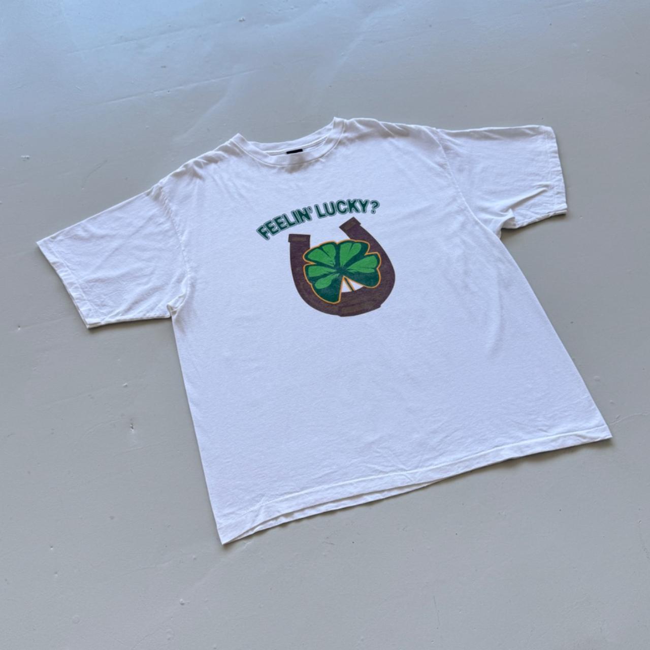 White St. Patrick's Day Vintage 90s T-shirt - XXL