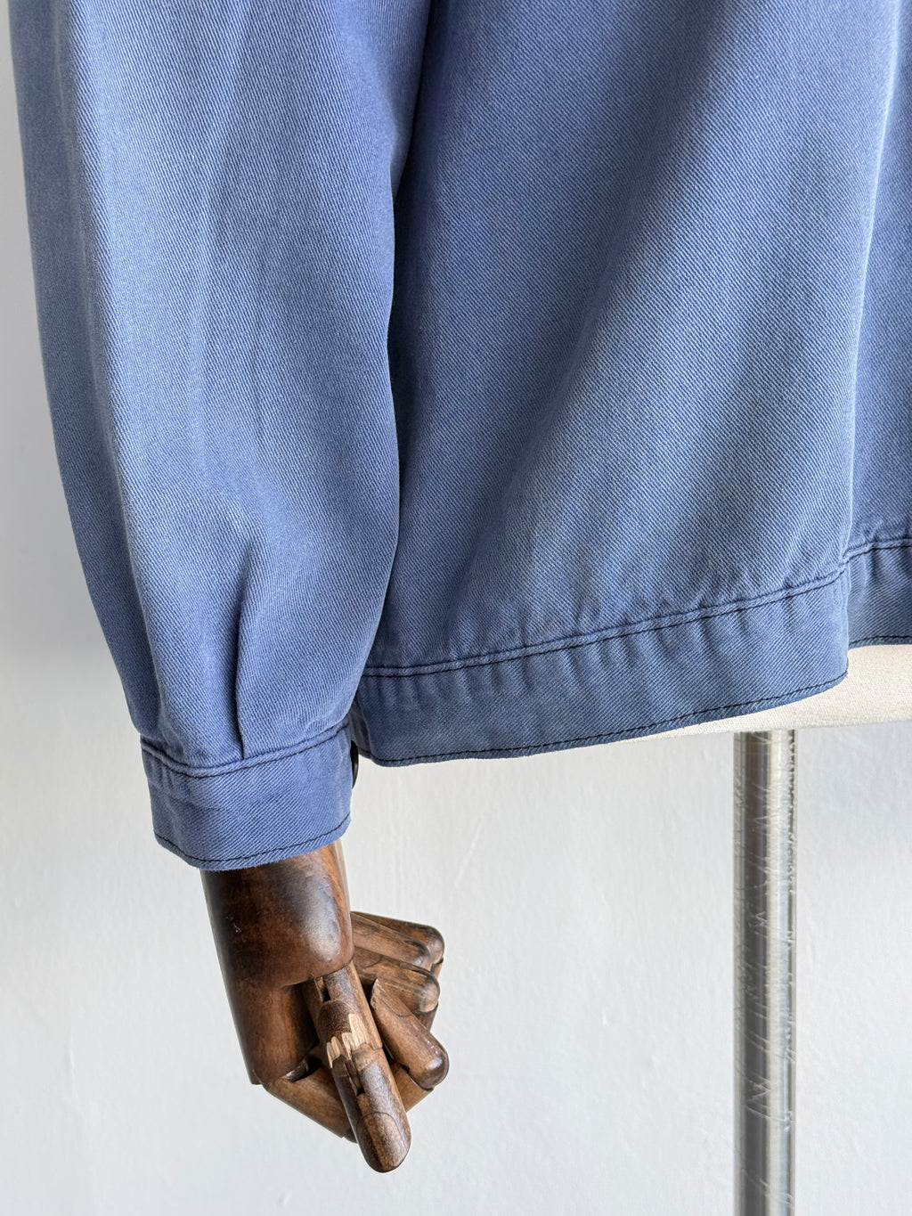 Thrashed Blue French 1960s Vintage Workwear Chore Jacket CH494 - Small
