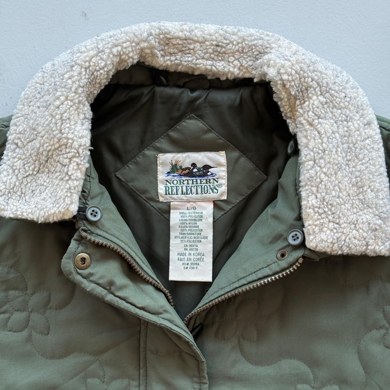 Green Northern Reflections 00’s Vintage Quilted Puffer - Large