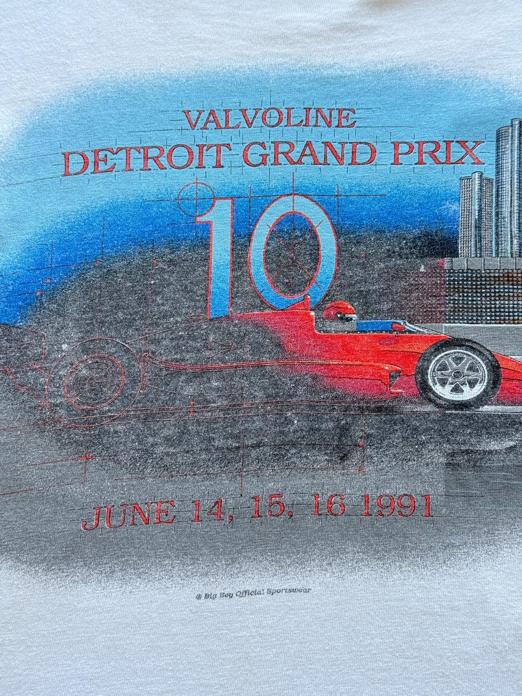 Oneita Valvoline Detroit Grand Prix 1991 Vintage Single Stitch T-Shirt -XS/Small