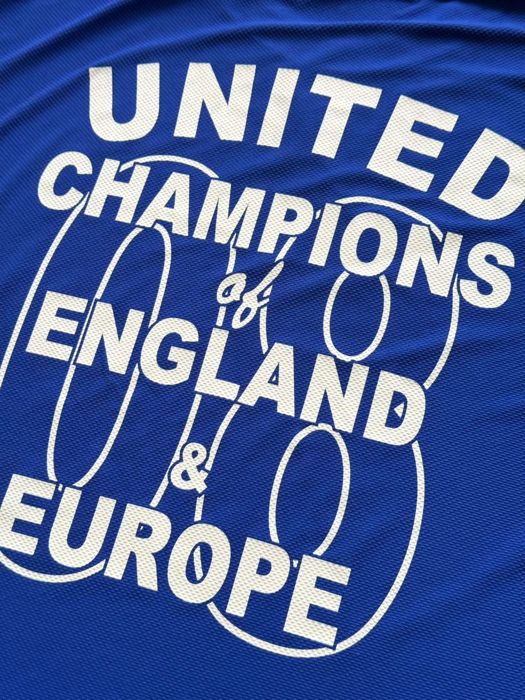 Manchester United Champions of England & Europe 2008 Vintage Football T-Shirt -