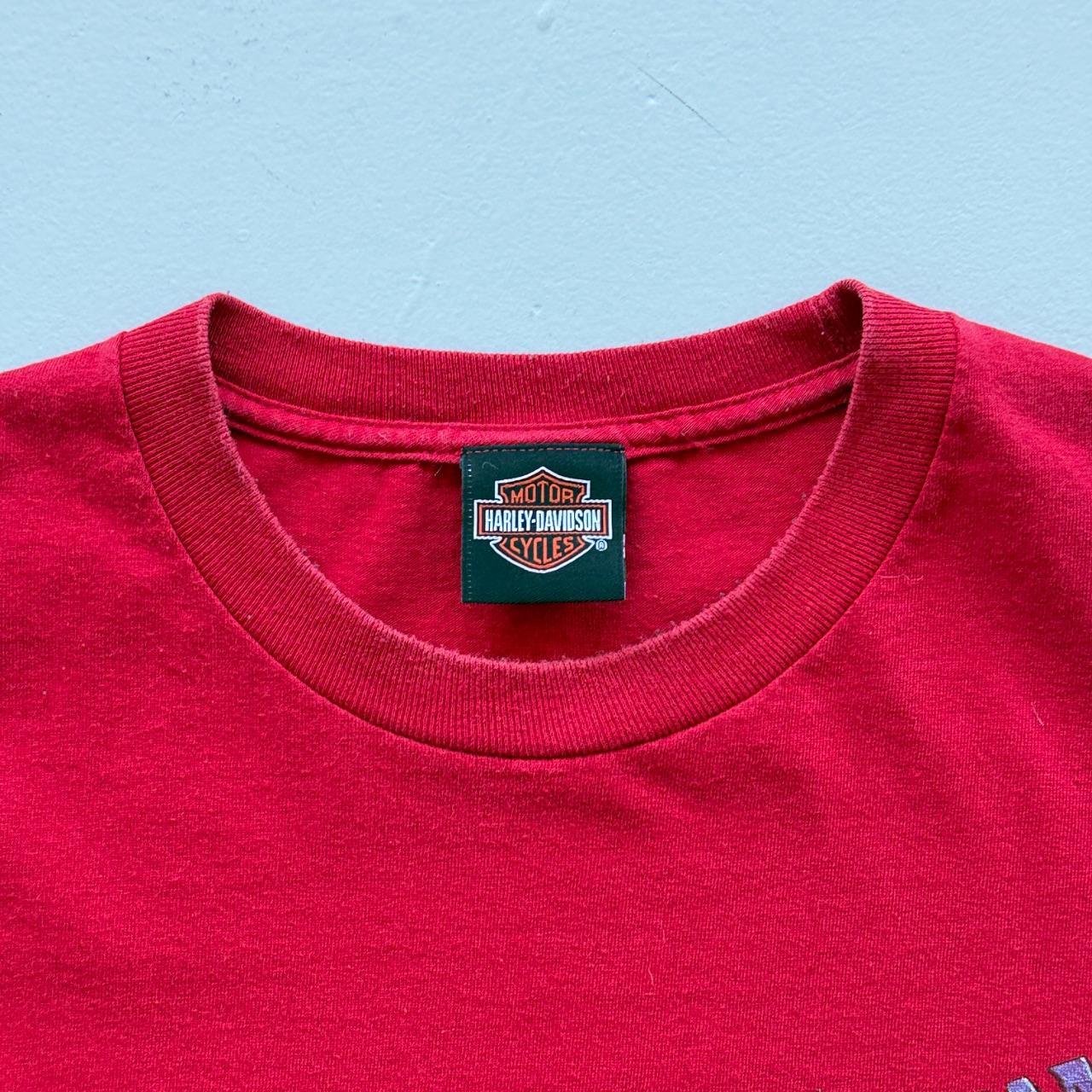 Red Harley Davidson 90s Vintage Graphic T-shirt - Large
