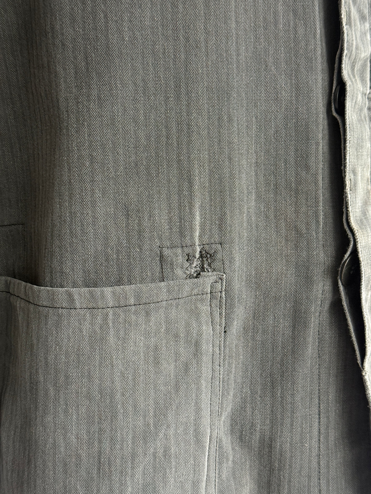 Grey Herringbone 70's Vintage Marquardt & Schulz Chore Jacket CH553 - Medium