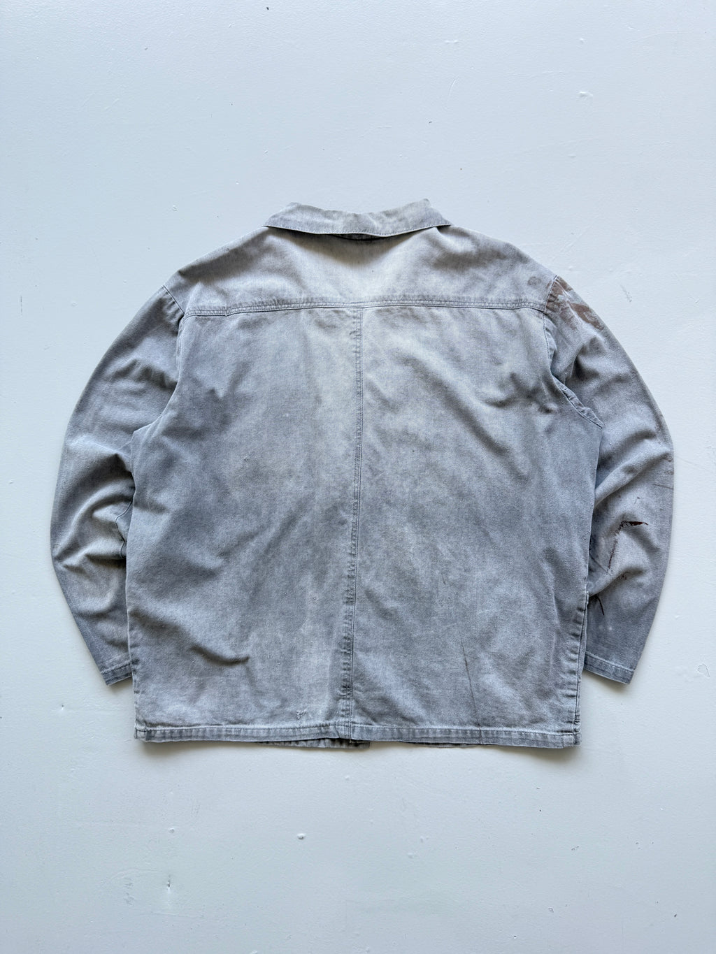 Faded Grey French Chore Jacket 80's Vintage Workwear CH321 - Boxy Medium