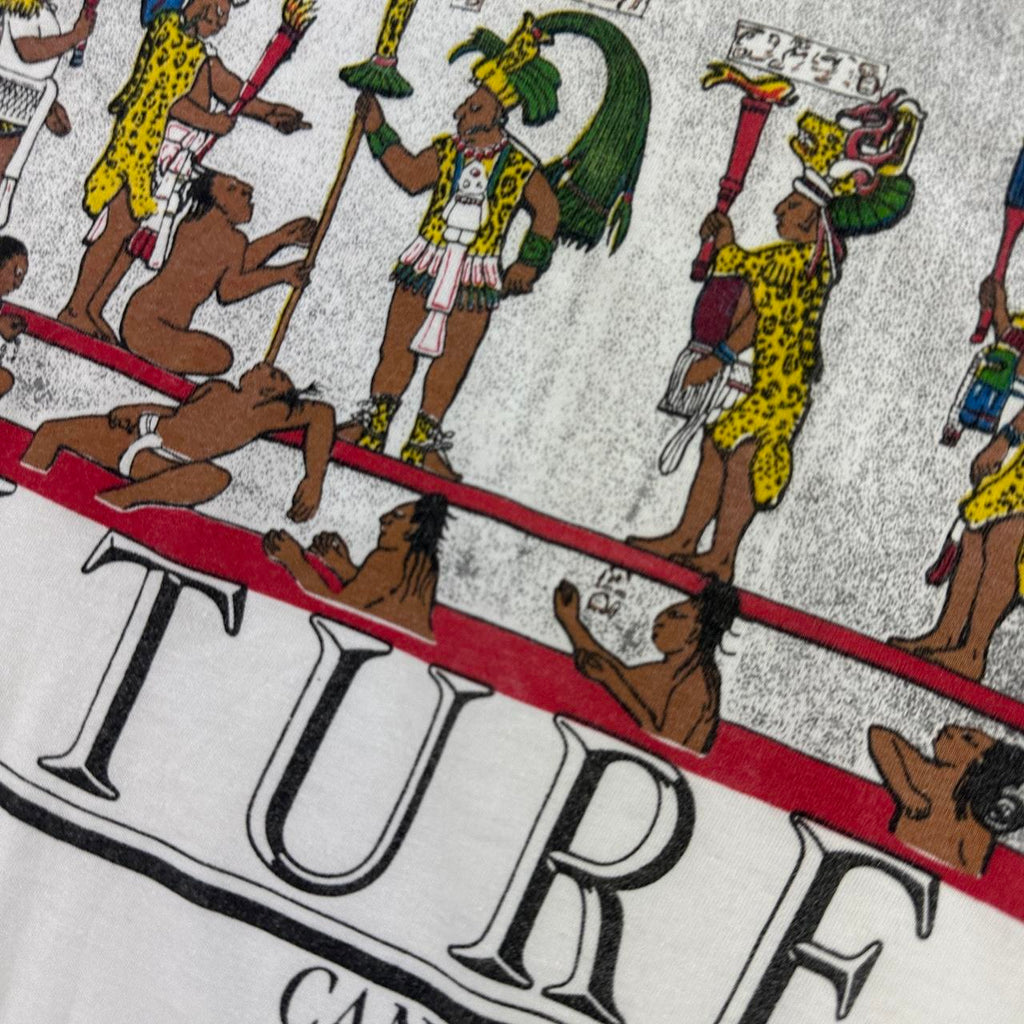Mayas Culture White 90s vintage T-shirt - Medium