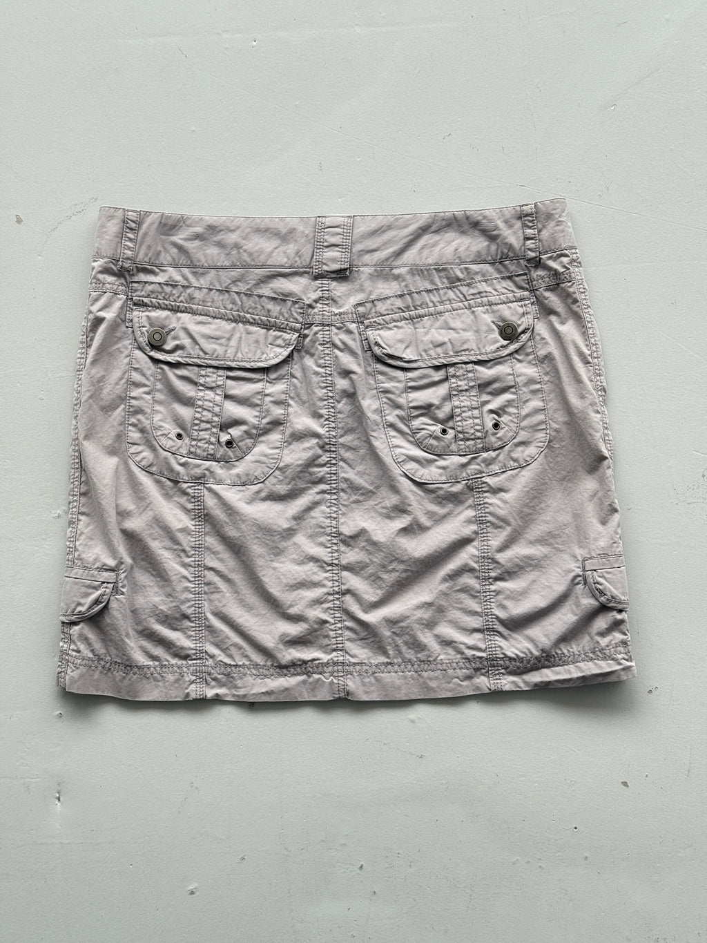 Grey Just for You 00's Vintage Y2K Cargo Mini Skirt - Large