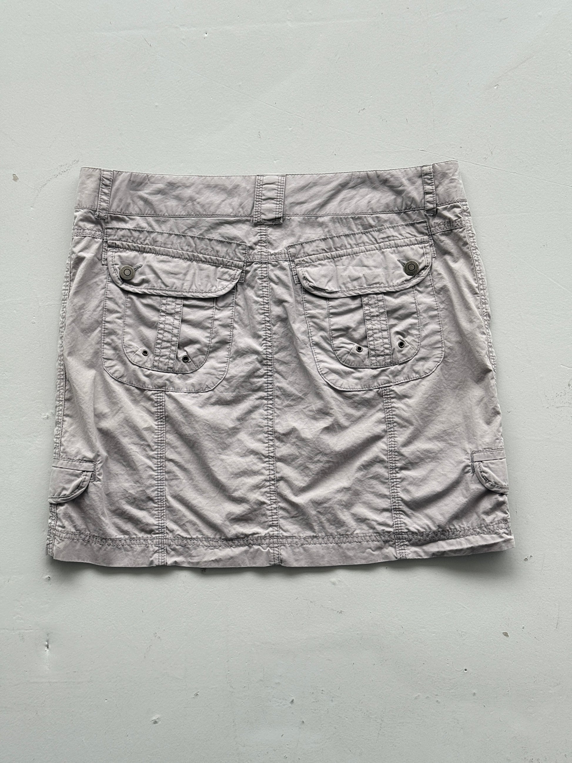 Grey Just for You 00's Vintage Y2K Cargo Mini Skirt - Large