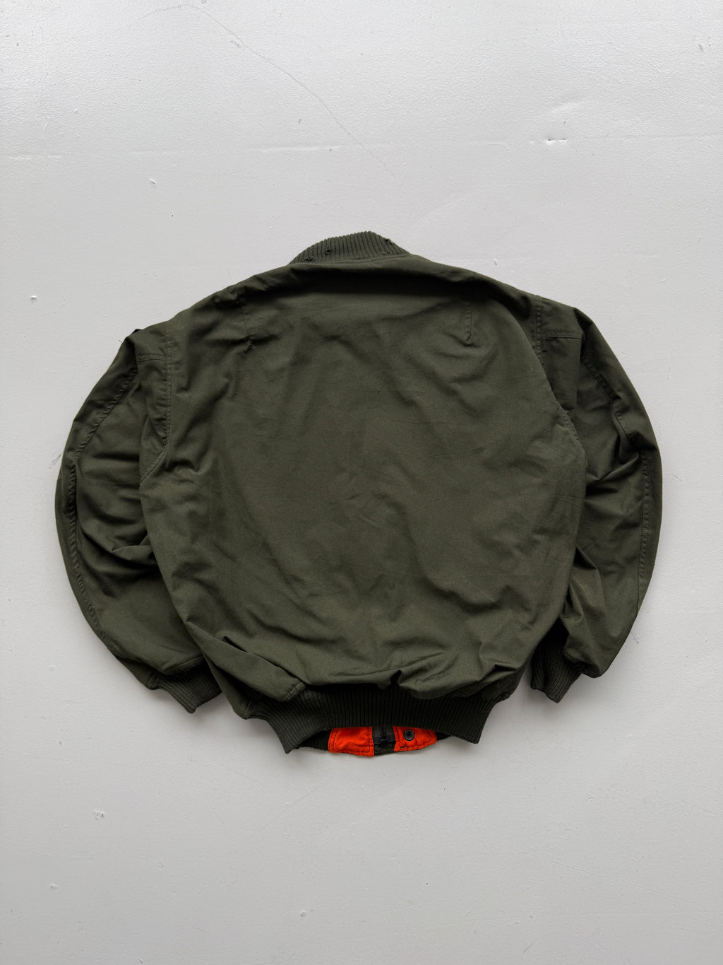 Olive Aeronautica Militare Italiana 1984 Vintage Flight Bomber Jacket - Medium