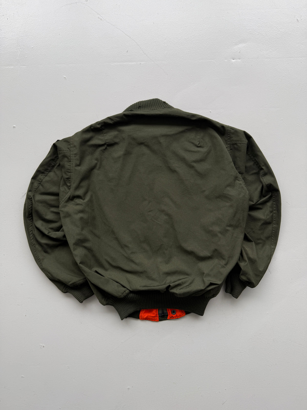 Olive Aeronautica Militare Italiana 1984 Vintage Flight Bomber Jacket - Medium