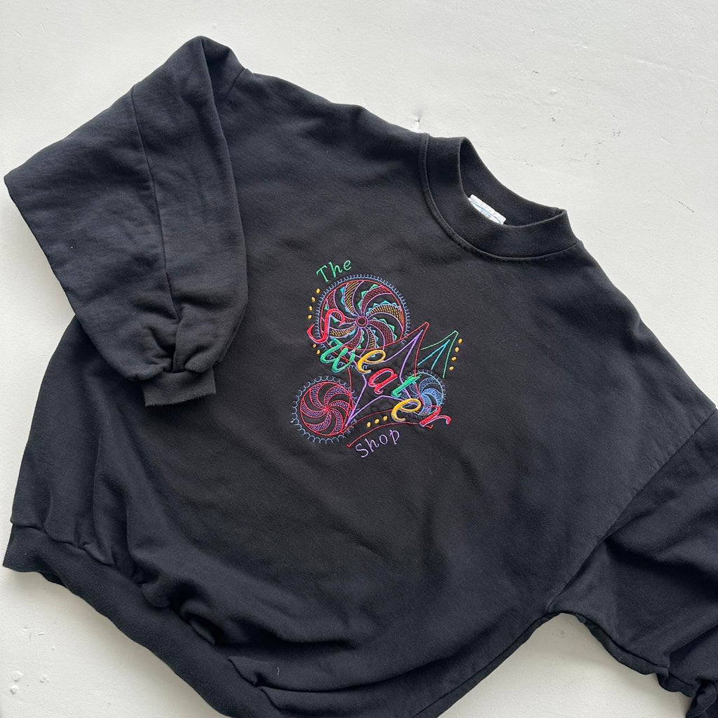 Black The Sweater Shop Vintage Embroidered Sweatshirt - XL