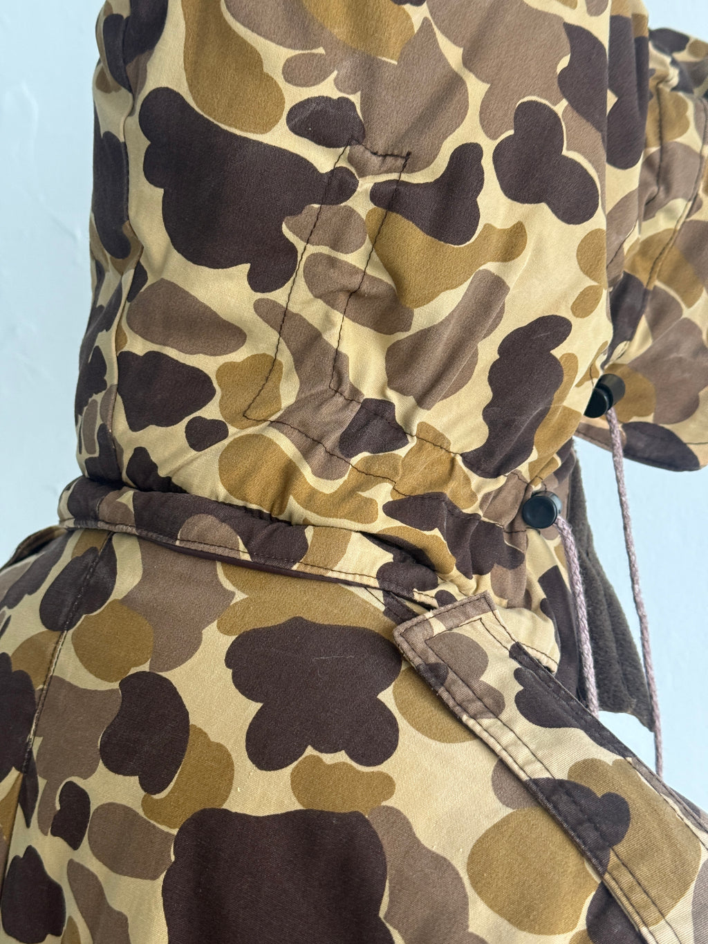 Avid Camo Duck Hunter 80's Vintage Hooded Hunting Jacket - Medium