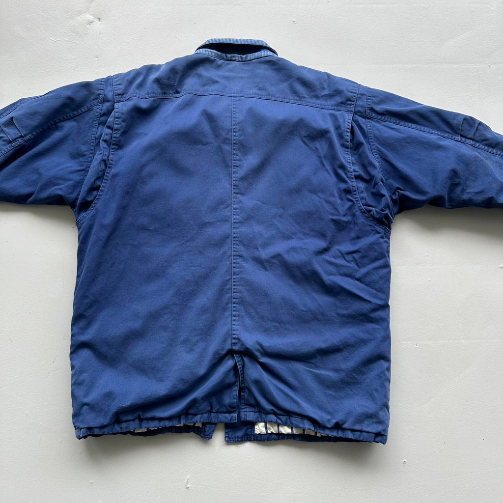 Vintage Blue Wrangler 70s/80s Padded Chore Jacket - Large
